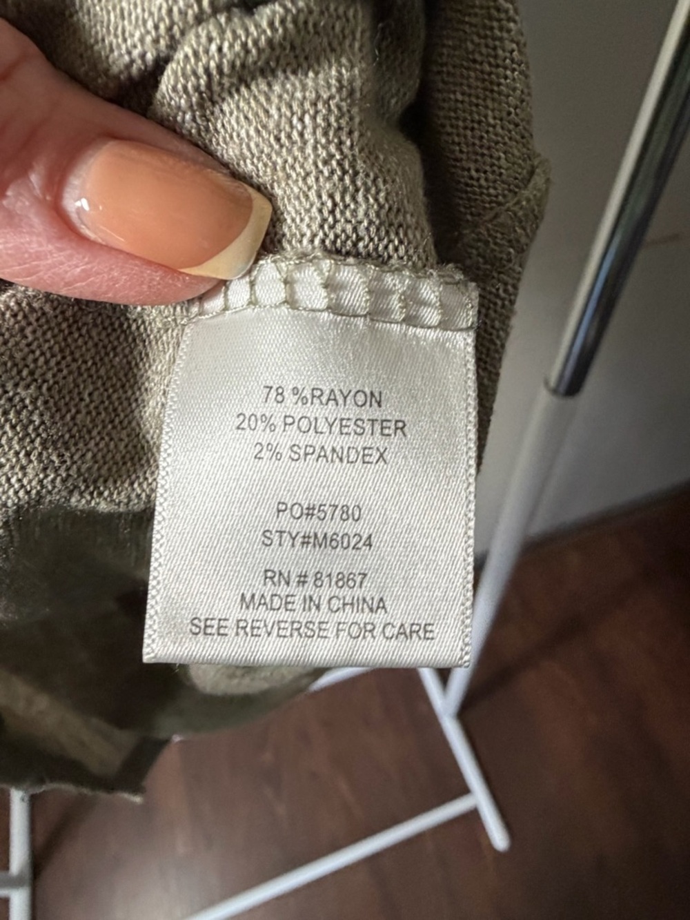 Olivia Sky Lightweight Hooded Zip Cardigan in Olive Green - Picture 3 of 3